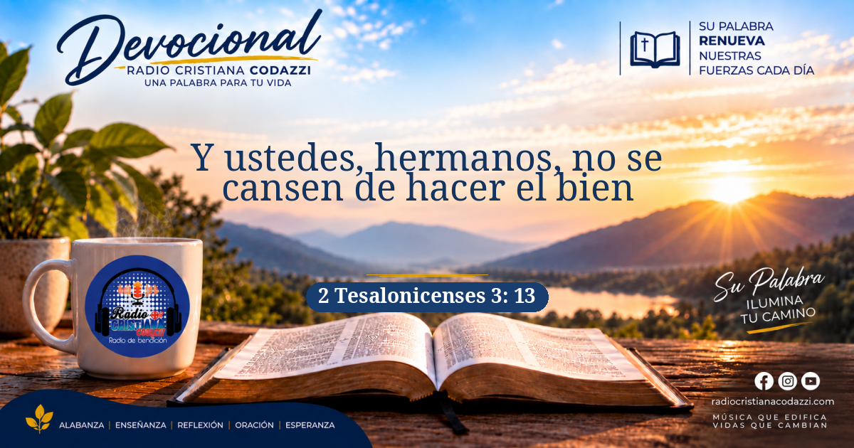 Nunca te canses de hacer el bien a los demás